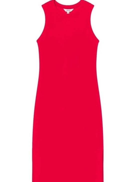 SPANX Dresses & Skirts - SPANX Air Essentials Red Sleeveless Maxi Dress with Side Slit